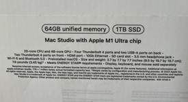 Good
													Mac Studio 2022 - Apple M1 Ultra, 1 TB, 64 GB, 48 Core GPU, photo 1 of 7