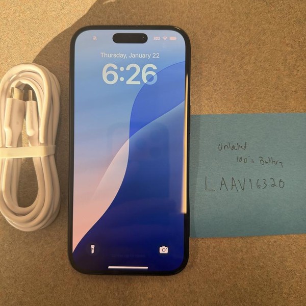 Apple iPhone 16 - Unlocked, Black, 128 GB, A3081