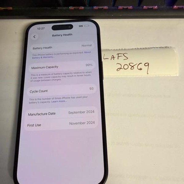 Apple iPhone 15 - Unlocked, 128 GB, Black, A2846