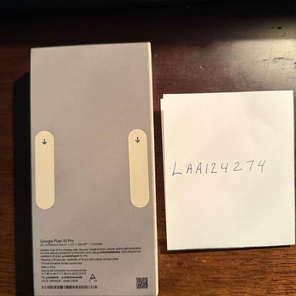 Google Pixel 10 Pro - Unlocked, 128 GB, Obsidian, G4QUR