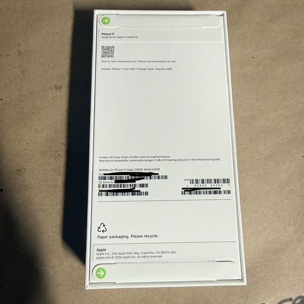 Apple iPhone 17 - T-Mobile, 256 GB, Sage, A3258