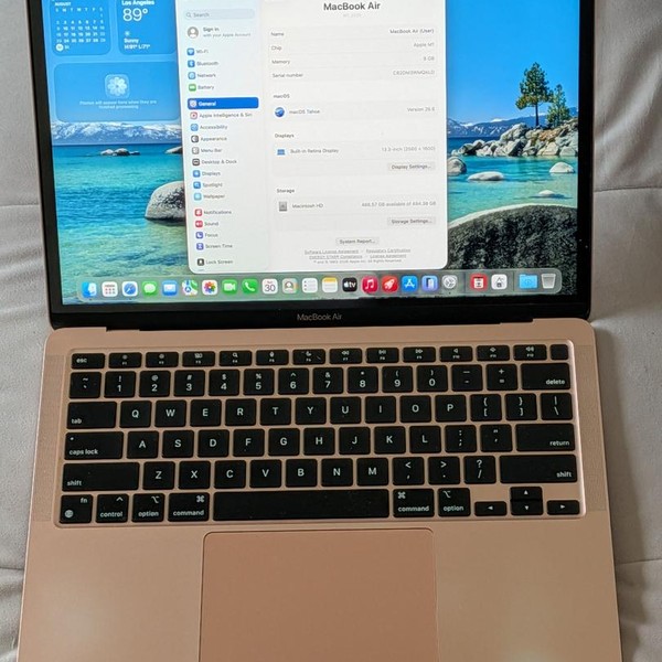 MacBook Air 2020 - 13 inch - 512 GB, Gold, 8 GB, Apple M1