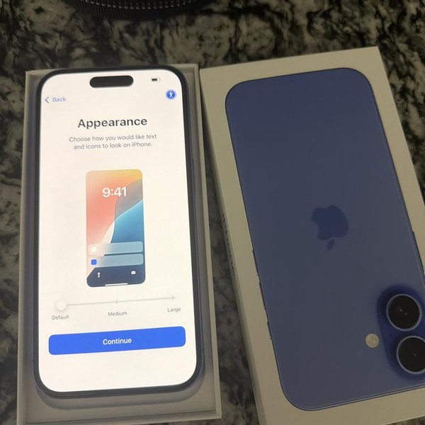 Apple iPhone 16 - Unlocked, Ultramarine, 128 GB, A3081