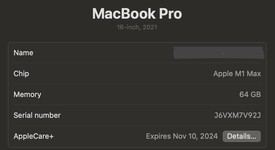Good
													MacBook Pro 2021 - 16" - Apple M1 Max, Gray, 2 TB, 64 GB, photo 2 of 13