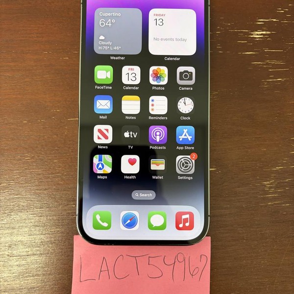 Apple iPhone 14 Pro - Unlocked, 256 GB, Purple, A2650