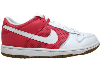 Nike Dunk Low White/White-Flamingo (Women's) for sale