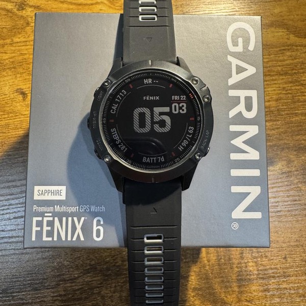 Garmin Fenix 6 - Black, Sapphire