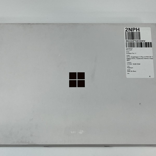 Microsoft Surface Pro 11 - 512 GB, Platinum, 16 GB, Snapdragon X Plus