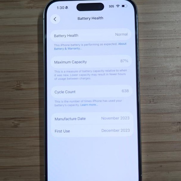 Apple iPhone 15 Pro - Unlocked, 128 GB, White, A2848