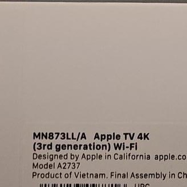 Apple TV 4k 3rd Gen (2022) - 64 GB, Wi-Fi