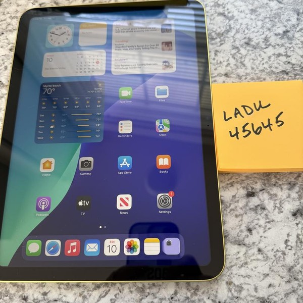 Apple iPad 11th Gen - Wi-Fi, 128 GB, Yellow, A3354