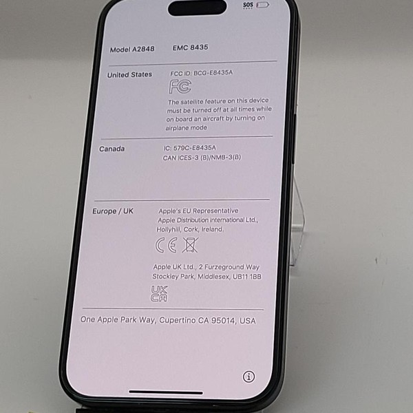 Apple iPhone 15 Pro - AT&T, 128 GB, Blue, A2848