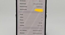 Good
													Apple iPhone 14 Pro Max - Unlocked, Black, 128 GB, A2651, photo 3 of 10