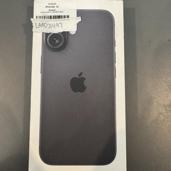 Apple iPhone 16 - Unlocked, Black, 128 GB, A3081
