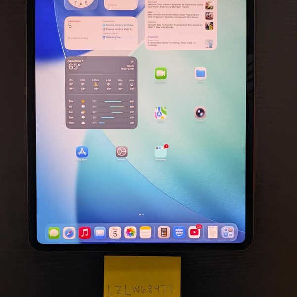 Apple iPad Pro 13 inch (M5) 2025 - Wi-Fi, 256 GB, Space Black, Apple M5 9-Core, A3360, Standard Glass