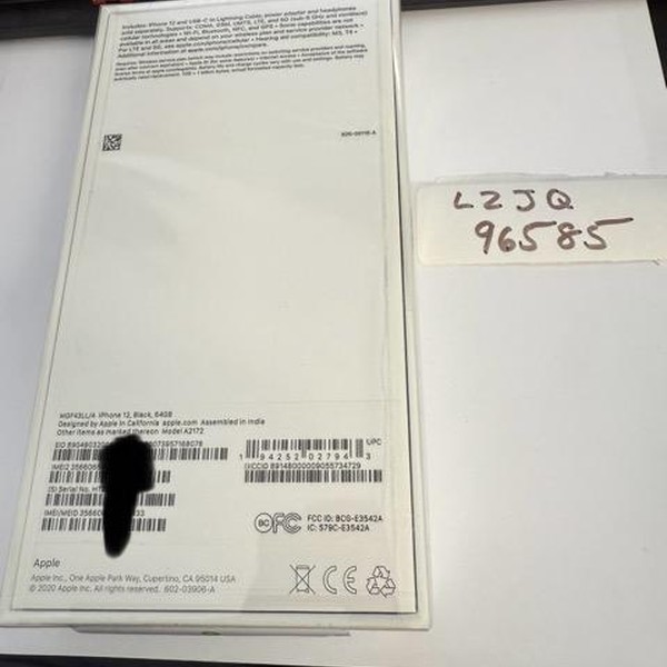 Apple iPhone 12 - Unlocked, 64 GB, Black, A2172