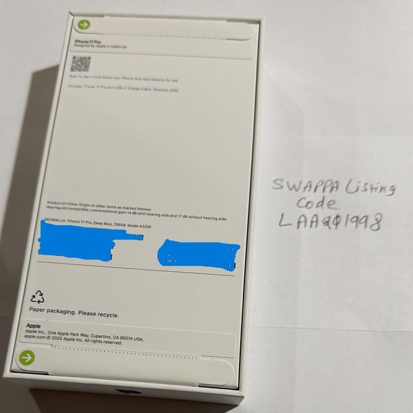 Apple iPhone 17 Pro - Unlocked, 256 GB, Deep Blue, A3256