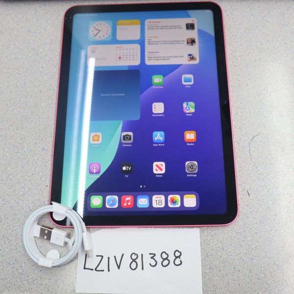 Apple iPad 10th Gen - Wi-Fi, 64 GB, Pink, A2696