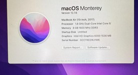Good
													MacBook Air 2017 - 13" - I5, Silver, 128 GB, 8 GB, photo 2 of 10