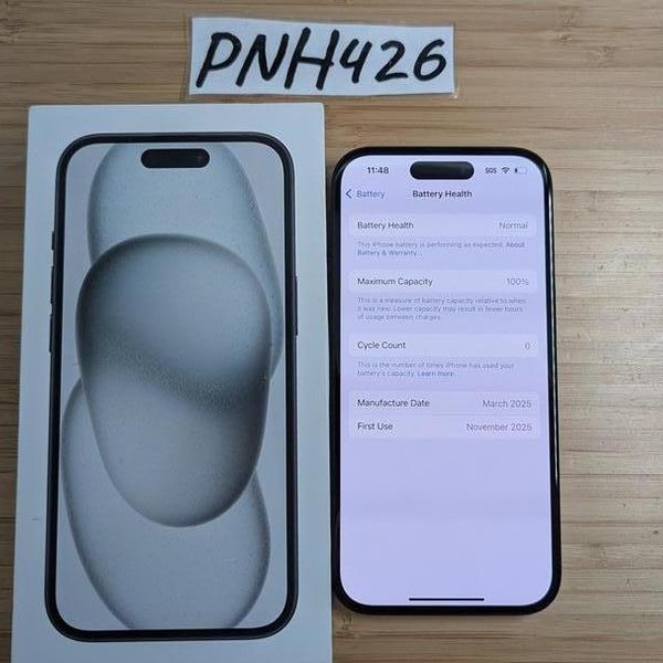 Apple iPhone 15 - Unlocked, 128 GB, Black, A2846