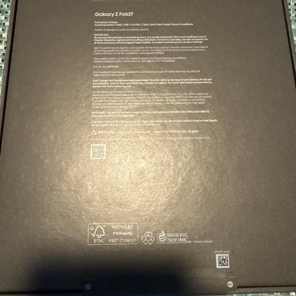 Samsung Galaxy Z Fold7 - Unlocked, 256 GB, Blue Shadow, 12 GB, SM-F966U1