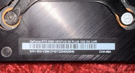 Used
													MSI GeForce RTX 3080 - RTX-3080-VENTUS-3X-10G-OC, Ventus 3X OC, photo 3 of 3