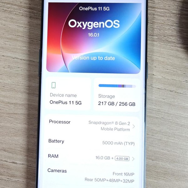 OnePlus 11 - Unlocked, 256 GB, Black, 16 GB, CPH2451