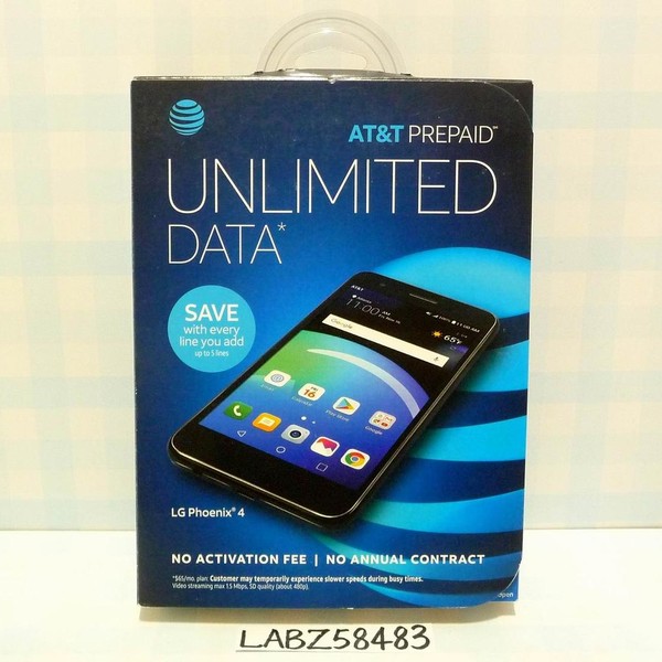 LG Phoenix 4 - AT&T, 16 GB, Gray, 2 GB, Prepaid