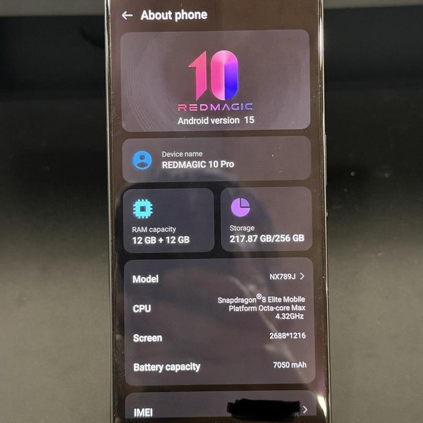 REDMAGIC 10 Pro - Unlocked, 256 GB, Shadow, 12 GB