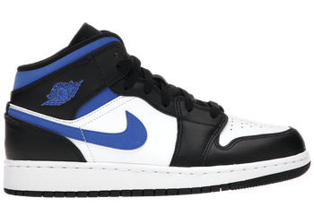 Jordan 1 Mid White Black Racer Blue (GS) for sale
