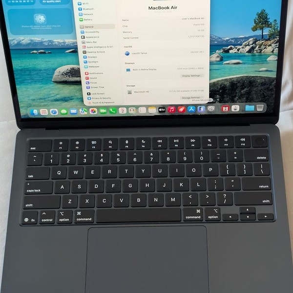 MacBook Air 2025 (M4) - 13 inch - 256 GB, Midnight, 16 GB, Apple M4