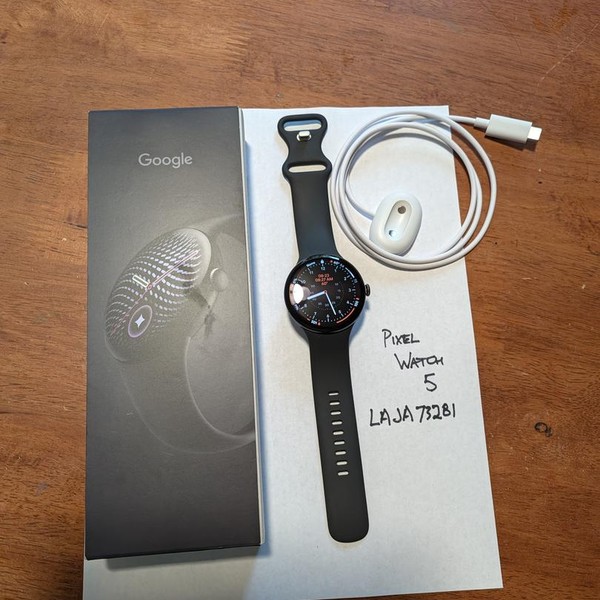 Google Pixel Watch 5 - Wi-Fi, Black, 45mm, Wi-Fi