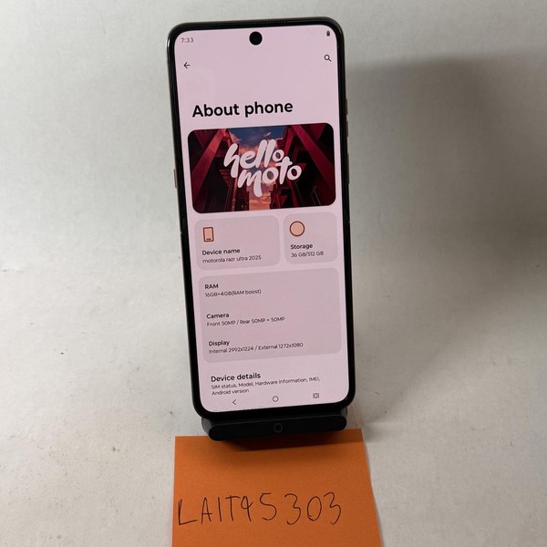 Motorola Razr Ultra (2025) - Unlocked, 512 GB, PANTONE Mountain Trail, 16 GB