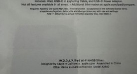 New
													Apple iPad 9th Gen - Wi-Fi, Silver, 64 GB, A2602, photo 3 of 5