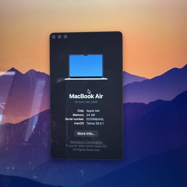 MacBook Air 2025 (M4) - 15 inch - 512 GB, Silver, 24 GB, Apple M4