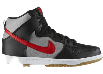 Nike SB Dunk High University Red Medium Grey for sale