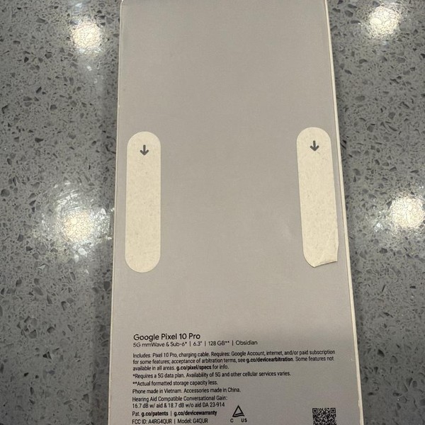 Google Pixel 10 Pro - Verizon, 128 GB, Obsidian, G4QUR