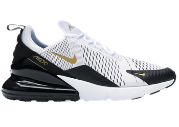 Nike Air Max 270 White Metallic Gold Black for sale