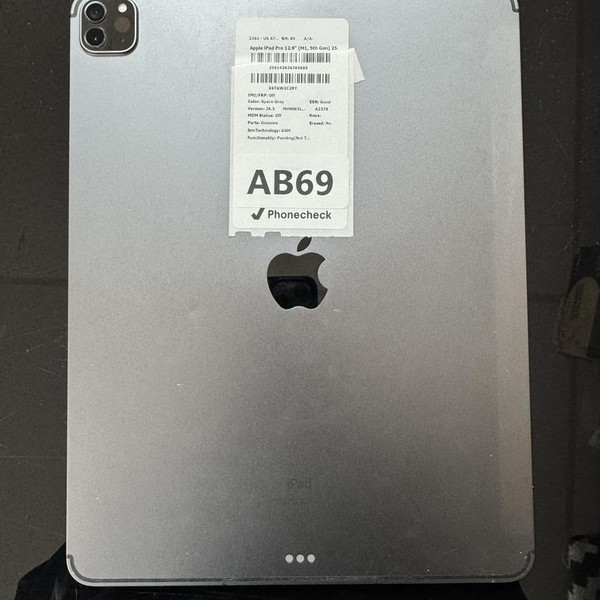 Apple iPad Pro 12.9 inch 5th Gen 2021 - AT&T, 256 GB, Gray