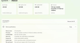 Mint
													Microsoft Surface Pro 7 Plus - I3, Platinum, 128 GB, 8 GB, Wi-Fi, photo 3 of 14