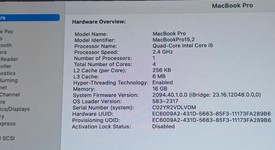 Good
													MacBook Pro 2019 - 13" - I5, Gray, 512 GB, 16 GB, photo 4 of 9