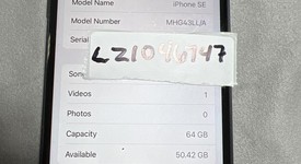 Good
													Apple iPhone SE 2nd Gen 2020 - Unlocked, Black, 64 GB, A2275, photo 1 of 7