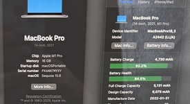Good
													MacBook Pro 2021 - 14" - Apple M1 Pro 8-core, Silver, 512 GB, 16 GB, photo 2 of 7