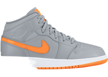 Jordan 1 Mid Wolf Grey Bright Citrus (GS) for sale