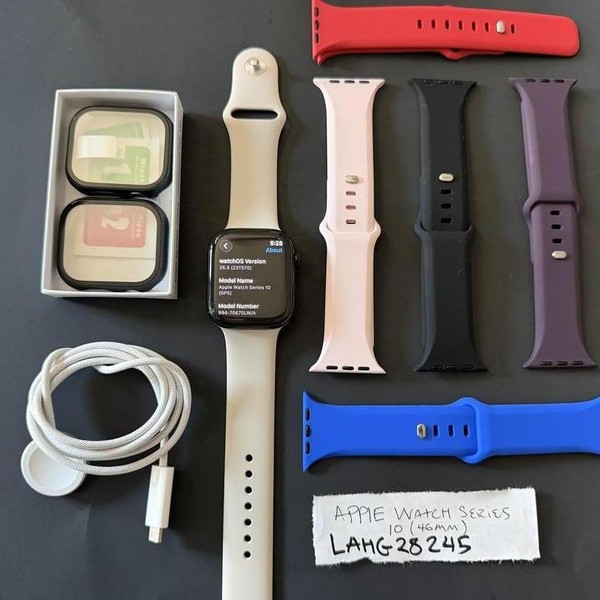 Apple Watch Series 10 46mm - Black, A2999 - GPS, Aluminum