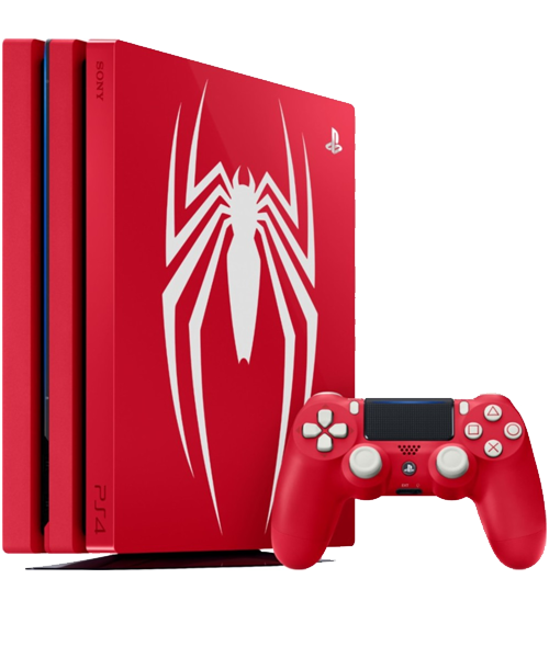 PlayStation 4 Pro - Red, 1 TB, Spider-Man