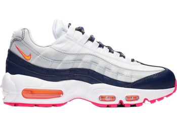Nike Air Max 95 Midnight Navy Pure Platinum Laser Orange (Women's) for sale
