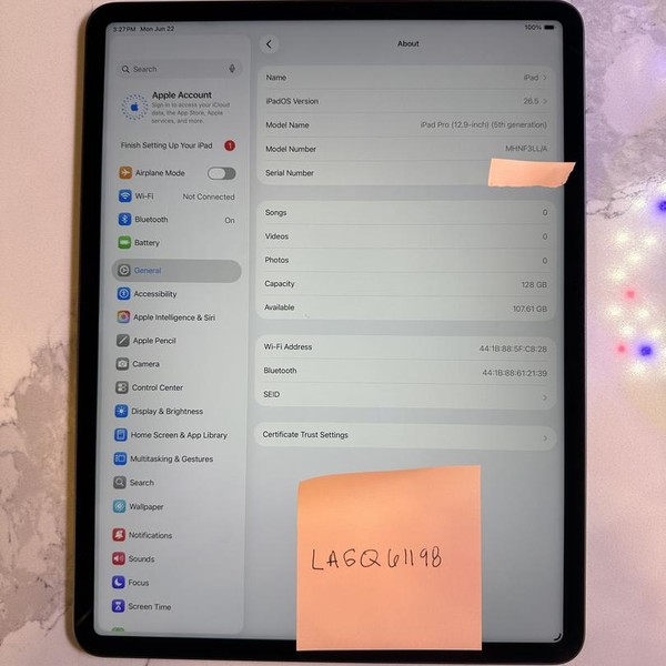 Apple iPad Pro 12.9 inch 5th Gen 2021 - Wi-Fi, 128 GB, Gray