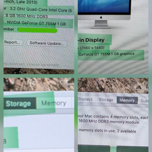 iMac 2013 27 inch - I5, 1 TB, 8 GB