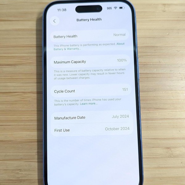 Apple iPhone 16 - AT&T, 128 GB, Ultramarine, A3081